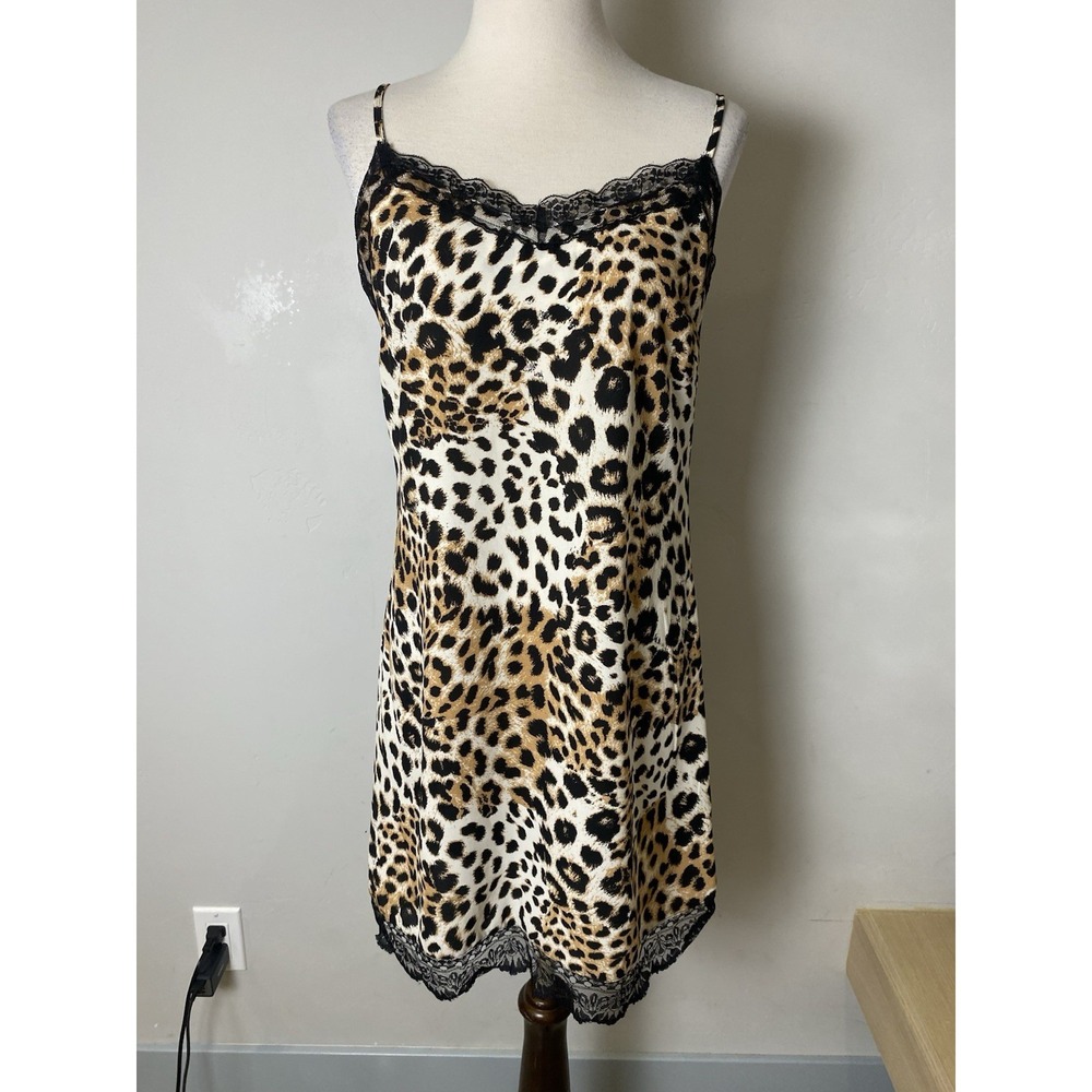 VTG Y2K Cheetah Slip Dress New Look M